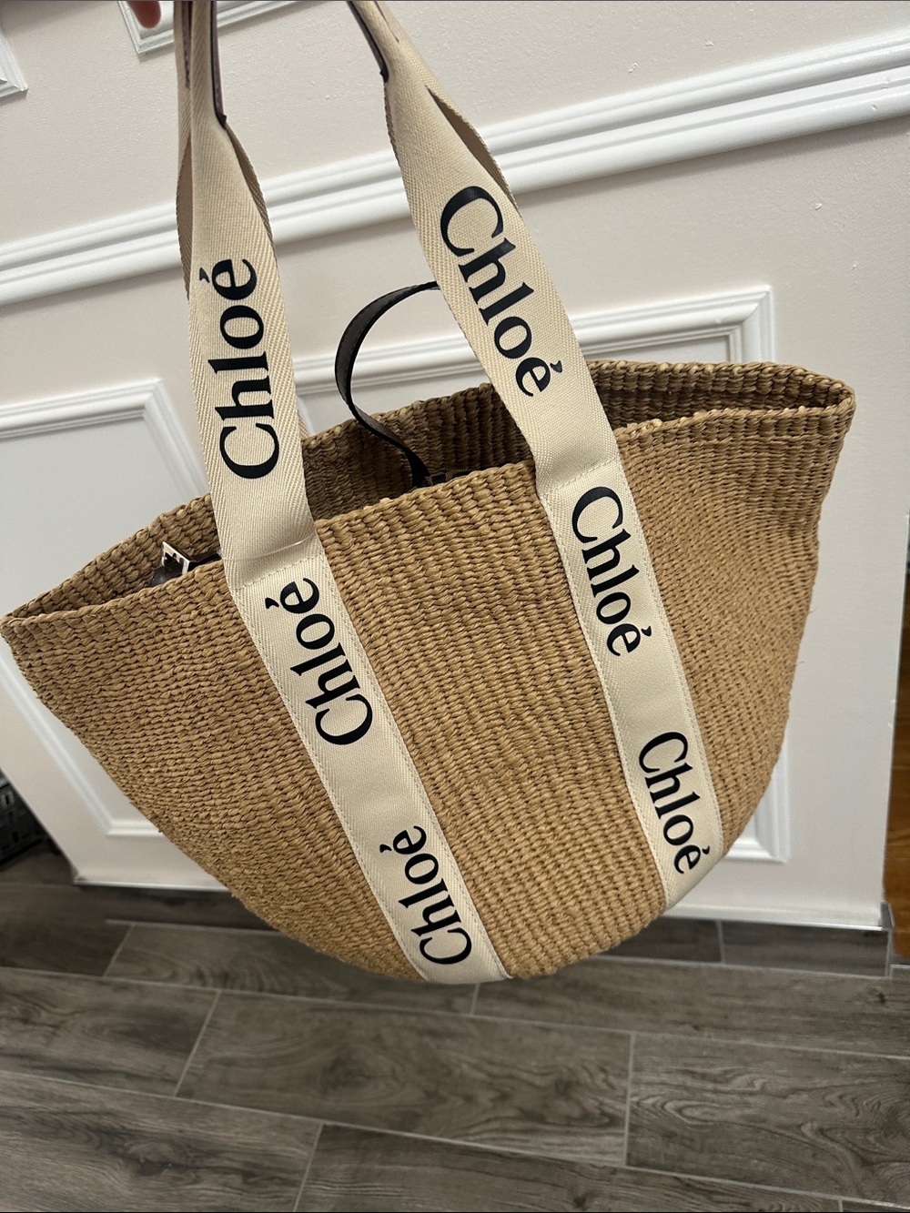 Authentic Chloe x Mifuko Woody Large raffia tote - Picture 3 of 16